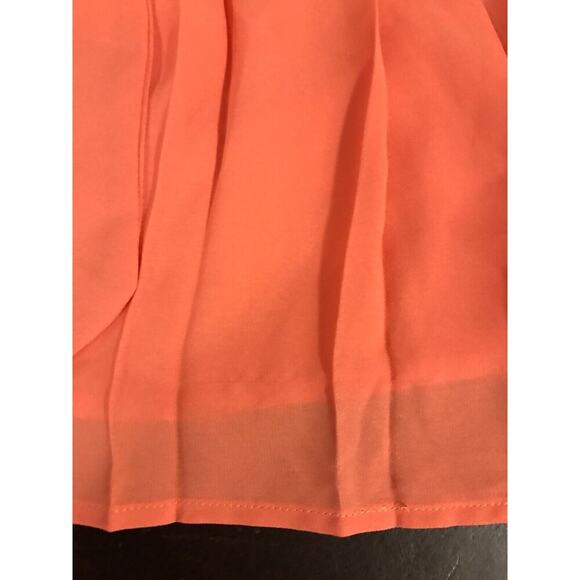 Modcloth Coral Purely Pretty Pleated A-Line Skirt with Belt - Size Extra Small - Picture 4 of 10